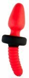Анальная вибровтулка TOYFA Black&Red для фистинга, силиконовая, красная, 10 см, O 5 см